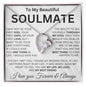 To My Soulmate - First Kiss - Valentine's Love Heart Necklace