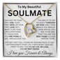 To My Soulmate - First Kiss - Valentine's Love Heart Necklace
