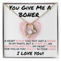 You Give Me A Boner - Valentine's Love Heart Necklace