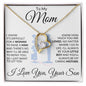 To My Mom - Piece Of You - Valentine's Love Heart Necklace