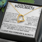 To My Beautiful Soulmate - One Wish - Valentine's Love Heart Necklace