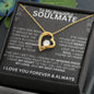 To My Beautiful Soulmate - One Wish - Valentine's Love Heart Necklace