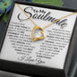 To My Soulmate - My Queen - Valentine's Love Heart Necklace