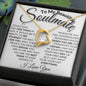 To My Beautiful - Heart Soulmate - Valentine's Love Heart Necklace