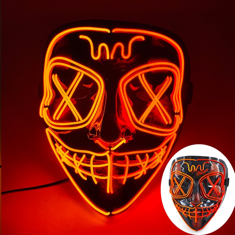 Wireless Halloween Neon L.E.D. Purge Mask