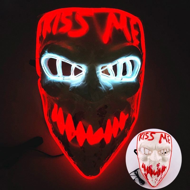 Wireless Halloween Neon L.E.D. Purge Mask
