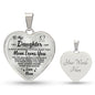 [SALE ENDS SOON] To My Daughter - Premium Heart Necklace