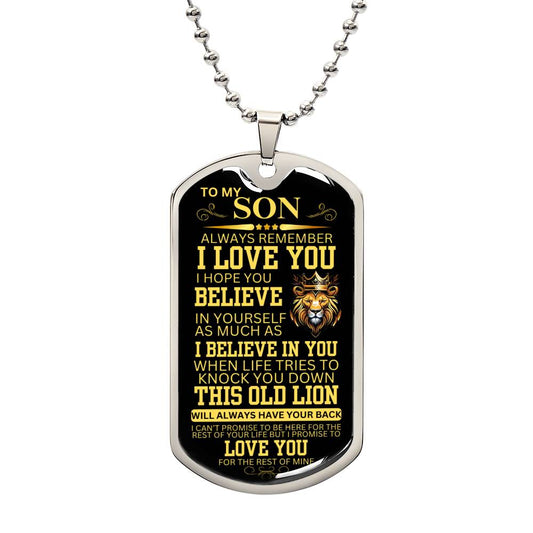 [ALMOST SOLD OUT] To My Son - Dog Tag Necklace