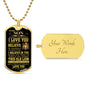 [ALMOST SOLD OUT] To My Son - Dog Tag Necklace