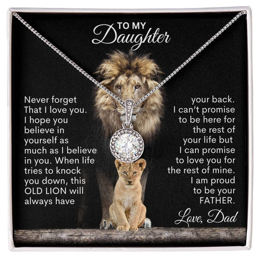 To My Daughter From Dad - I Believe In You - Eternal Hope Necklace