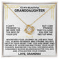[ALMOST SOLD OUT] To My Granddaughter - Love Grandma - Beautiful Love Knot Gift Set