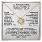 [In 27 carts...] To My Beautiful Daughter - Love Knot Necklace