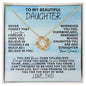 [In 23 carts...] To My Beautiful Daughter - Love Knot Necklace