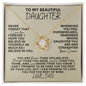 [In 29 carts...] To My Beautiful Daughter - Love Knot Necklace
