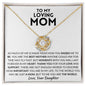 [SALE ENDS SOON] To My Loving Mom Gift - My World - Love Knot Necklace