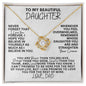 [In 28 carts...] To My Beautiful Daughter - Love Knot Necklace