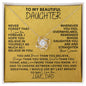 [In 36 carts...] To My Beautiful Daughter - Love Knot Necklace