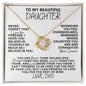 [In 22 carts...] To My Beautiful Daughter - Love Knot Necklace
