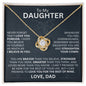 [Almost Sold Out] To My Brave Daughter From Dad - Love Knot Necklace