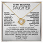 [In 37 carts...] To My Beautiful Daughter - Love Knot Necklace