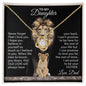 [Almost Sold Out] To My Daughter Love Dad The Old Lion - Love Knot Necklace