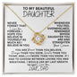 [In 32 carts...] To My Beautiful Daughter - Love Knot Necklace