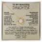 [In 39 carts...] To My Beautiful Daughter - Love Knot Necklace