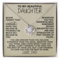 [117 in carts...] To My Beautiful Daughter - Love Knot Necklace