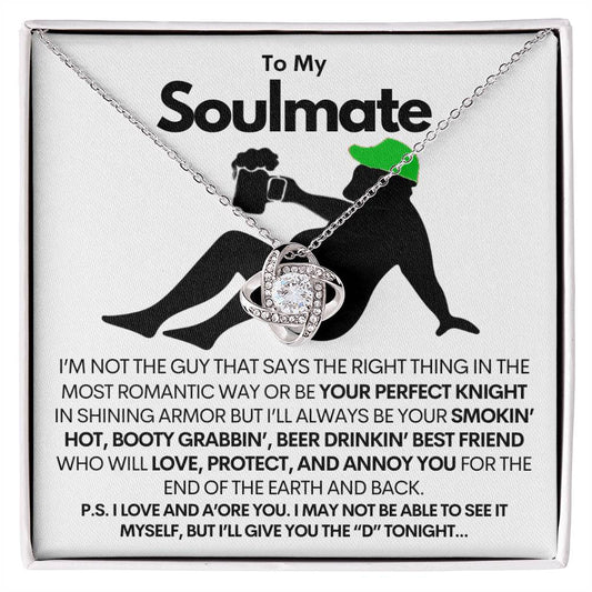 [SALE ENDS SOON] NEW!! To My Soulmate - Premium Love Knot Necklace