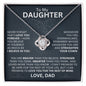 [Almost Sold Out] To My Brave Daughter From Dad - Love Knot Necklace