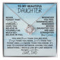 [In 33 carts...] To My Beautiful Daughter - Love Knot Necklace