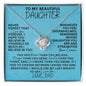 [In 34 carts...] To My Beautiful Daughter - Love Knot Necklace