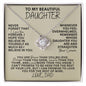 [In 29 carts...] To My Beautiful Daughter - Love Knot Necklace