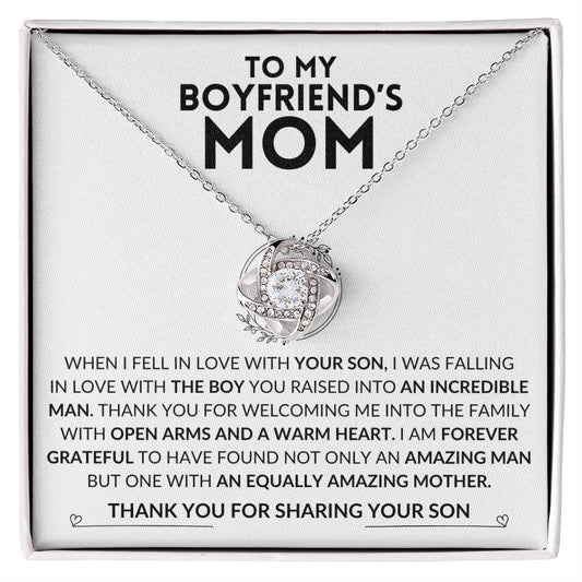 [SALE ENDS SOON] Boyfriend's Mom Gift-Forever Grateful- Love Knot Necklace