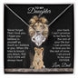 [Almost Sold Out] To My Daughter Love Dad The Old Lion - Love Knot Necklace