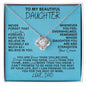 [In 24 carts...] To My Beautiful Daughter - Love Knot Necklace