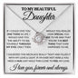 [Sale Ends Soon] To My Beautiful Daughter - Love Knot Necklace