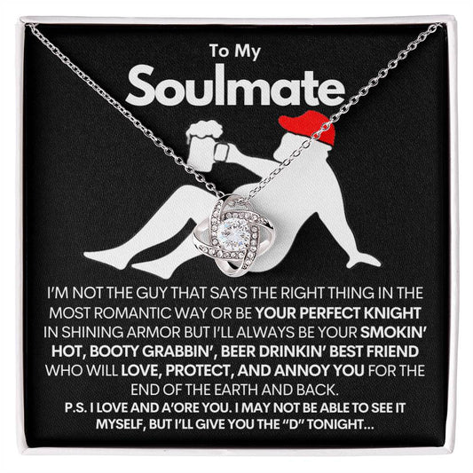 [SALE ENDS SOON] NEW!! To My Soulmate - Premium Love Knot Necklace