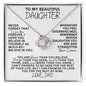 [In 22 carts...] To My Beautiful Daughter - Love Knot Necklace