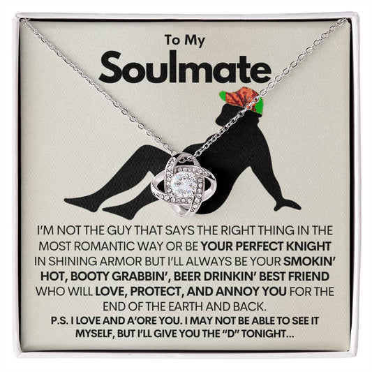 [SALE ENDS SOON] NEW!! To My Soulmate - Premium Love Knot Necklace