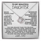 [116 in carts...] To My Beautiful Daughter - Love Knot Necklace