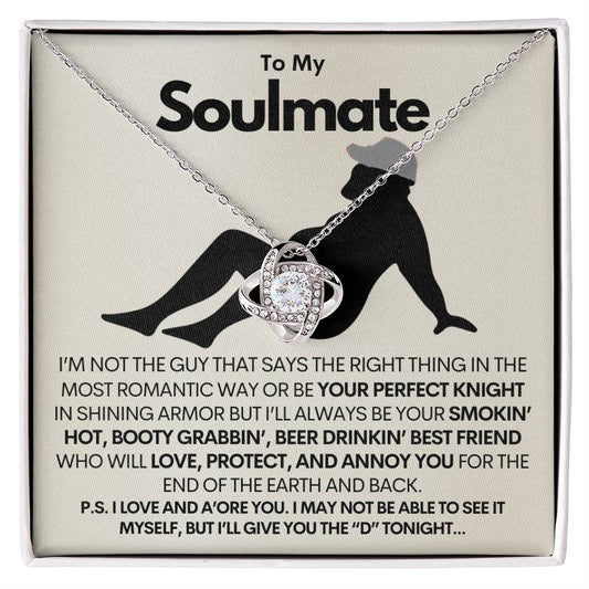 [SALE ENDS SOON] NEW!! To My Soulmate - Premium Love Knot Necklace