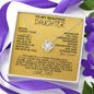 [In 26 carts...] To My Beautiful Daughter - Love Knot Necklace