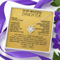 [In 36 carts...] To My Beautiful Daughter - Love Knot Necklace