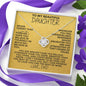 [115 in carts...] To My Beautiful Daughter - Love Knot Necklace