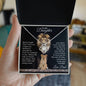[Almost Sold Out] To My Daughter Love Dad The Old Lion - Love Knot Necklace