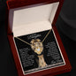 [Almost Sold Out] To My Daughter Love Dad The Old Lion - Love Knot Necklace