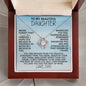 [112 in carts...] To My Beautiful Daughter - Love Knot Necklace
