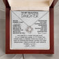 [In 38 carts...] To My Beautiful Daughter - Love Knot Necklace