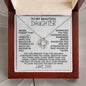 [118 in carts...] To My Beautiful Daughter - Love Knot Necklace